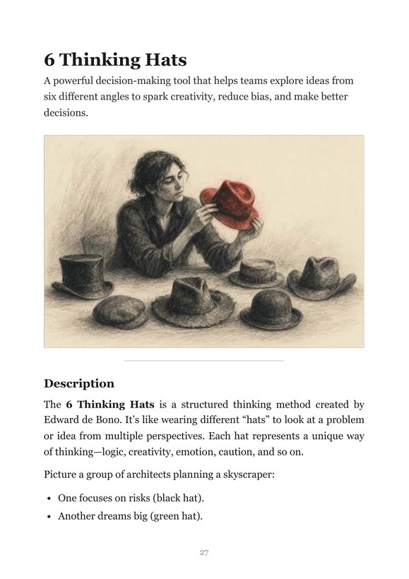 Sample tool page &mdash; 6 Thinking Hats